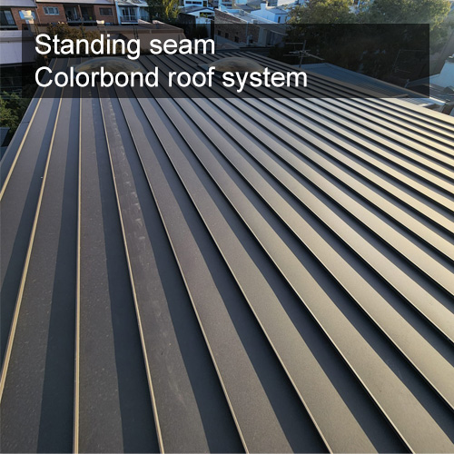 Standing seam Colorbond roof system