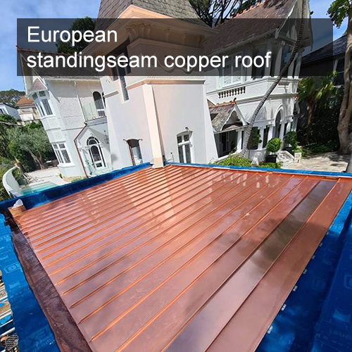 European standingseam copper roof