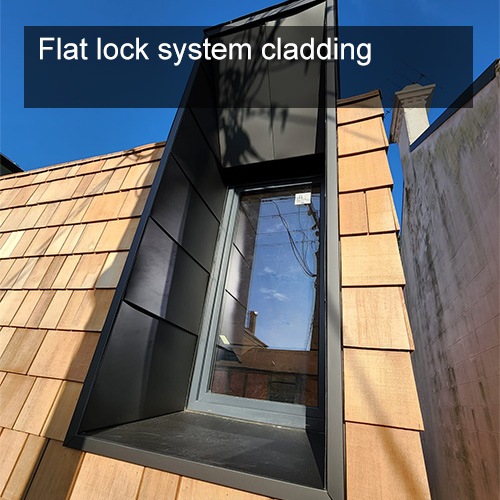 Flat lock system cladding
